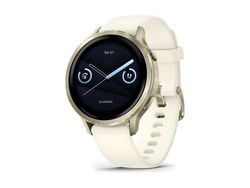 Garmin Venu 4 - 41 mm - måne-gull - smartklokke med bånd - silikon - bein - håndleddstørrelse: 110-175 mm - display 1.2" - 8 GB - Bluetooth, ANT+, ...
