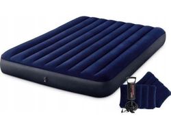 Intex Klassisk Downy Luftmadras og Håndpumpe 152x203x25 cm