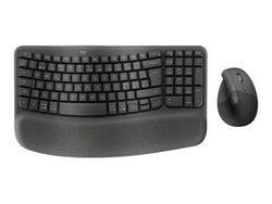 Logitech Wave Keys and Lift Combo - Tastatur- og mussett - trådløs - Bluetooth LE, 2.4 GHz - QWERTY - Nordisk (dansk/finsk/norsk/svensk) - grafitt
