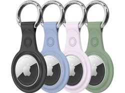 Dux Ducis sett med 4x silikonetui nøkkelring til Apple AirTag (4 farger: svart, grønn, rosa, blå)