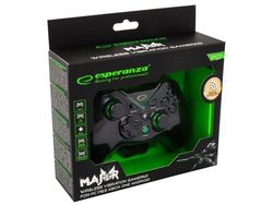 Esperanza Major - Håndkonsoll - 12 knapper - trådløs - Bluetooth - svart - for PC, Sony PlayStation 3, Microsoft Xbox One