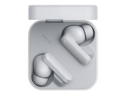 CMF Buds 2a - True wireless-hörlurar med mikrofon - inuti örat - Bluetooth - aktiv brusradering - ljusgrå