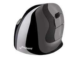 Evoluent VerticalMouse D Medium - Vertikal mus - ergonomisk - laser - 6 knapper - trådløs - USB trådløs mottaker