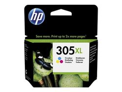 HP 305XL - 5 ml - Høy ytelse - farge (cyan, magenta, gul) - original - blekkpatron - for Deskjet 23XX, 27XX, 28XX, 41XX, 42XX; DeskJet Plus 41XX; E...