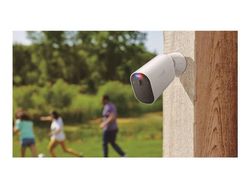 HOMEGUARD Smart Deterrence - Nätverksövervakningskamera - inomhusbruk, utomhusbruk - vädertålig - färg (Dag&Natt) - 4 MP - 2560 x 1440 - 2K - fast ...