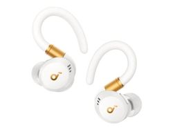 Soundcore Sport X20 - True wireless-hörlurar med mikrofon - inuti örat - montering över örat - Bluetooth - aktiv brusradering - vit