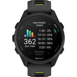Garmin Forerunner 170 - Svart - sportsur med bånd - silikon - black/amp yellow - display 1.2" - 4 GB - Bluetooth, ANT+ - 41 g