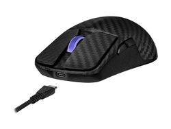 ASUS ROG Harpe Ace Extreme - Mus - optisk - 5 knapper - kablet, trådløs - USB, Bluetooth 5.1, 2.4 GHz - USB ROG Omni trådløs mottaker - svart