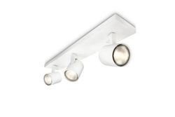 Philips myLiving Runner tak-/väggspotlight 3 x, Utanpåliggande spotlight, GU10, 3 lampor, LED, 220-240 V, Vit