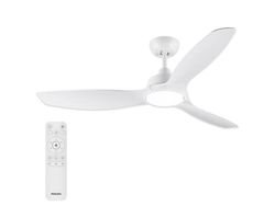 Kiinteälapainen kattotuuletin 52" 35W+24W valkoinen