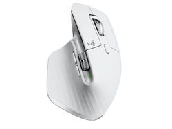 Logitech MX Master 3S - Mus - laser - 7 knappar - trådlös - Bluetooth, 2,4 GHz - Logitech BOLT-mottagare - Blekgrå