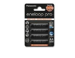 Panasonic Eneloop Pro AA-batteri 2500 mAh NiMH, 4-pk BK-3HCDE/4BE