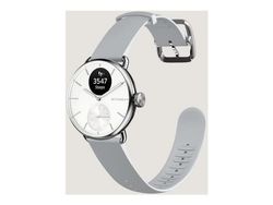 Withings ScanWatch 2 - 38 mm - rostfritt stål - smart klocka med hybridfunktion med band - fluoroelastomer - handledsstorlek: 146-211 mm - monokrom...