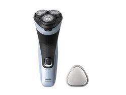 Philips Shaver 3000X Series X3003/00 Elektrisk rakapparat för våt- och torrakning, Roterande rakhuvud, Svart, Blå, PowerCut blade system, SH30, 2 Å...