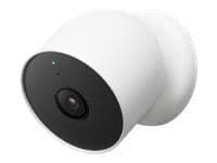 Google Nest Cam - Nätverksövervakningskamera - inomhusbruk, utomhusbruk - väderbeständig - färg (Dag&Natt) - 2 MP - 1920 x 1080 - 1080p - ljud - tr...