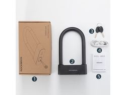 RockBros cykellås 32210818001 SMART med fingeravtrycksläsare och Bluetooth, svart