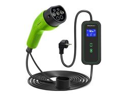 Qoltec - EV-ladestasjon - 2-in-1, 230V - 3.5 kW - 16 A (IEC 62196 Type 2) - svart, grønn - Europa