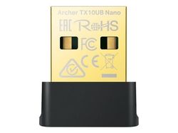 TP-Link Archer TX10UB Nano, Trådlös, USB, Bluetooth, 600 Mbit/s, Svart