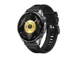 Huawei Watch GT 6 - 46 mm - rustfritt stål - smartklokke med stropp - fluorelastomer - svart - håndleddstørrelse: 140-210 mm - display 1.47" - Blue...