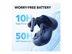 Soundcore Liberty 4 NC - True wireless-hörlurar med mikrofon - inuti örat - Bluetooth - aktiv brusradering - marinblå