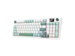REDRAGON K719WG-RGB-PRO Galatin, Ledning & Trådløs, USB + RF Wireless + Bluetooth, Mekanisk nøkkelbryter, Hvit, Grønn