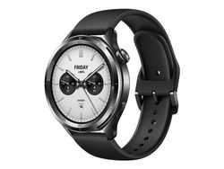 Xiaomi Watch S4 - Smartklokke med stropp - fluororubber - svart - håndleddstørrelse: 140-210 mm - display 1.43" - Bluetooth, NFC - 44.5 g