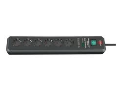 brennenstuhl Secure-Tec 19.500A - Överspänningsskydd - AC 230 V - 3500 Watt - utgångskontakter: 6 - antracit