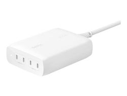 Belkin BoostCharge Pro - Strømadapter - GaN-teknologi - 200 watt - 5 A - Fast Charge, Power Delivery 3.1, PD 3.0 - 4 utgangskontakter (USB-C) - hvit