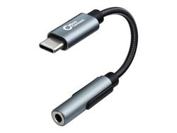 MicroConnect - USB-C til hodetelefons-jakkadapter - 24 pin USB-C hann til 3,5 mm telefonjakk hunn - 13 cm - sølv