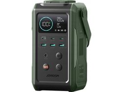 Powerbank Joyroom JR-PBF10 75000mAh 100W - 3x USB-C + 3x USB-A med sammenleggbar lommelykt og håndtak - grønn