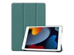 CoreParts - Lommebok for nettbrett - tri-fold caster, with auto-wake function - mørk grønn - 10.2" - for Apple 10.2-inch iPad (7. generasjon, 8. ge...