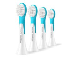 Philips Sonicare For Kids HX6034 - Extra tandborsthuvud - till tandborste - vit/hav (paket om 4)