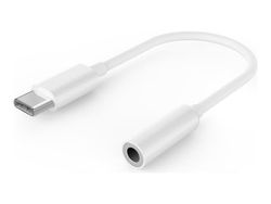 Cablexpert - USB-C til hodetelefons-jakkadapter - USB-C hann til mini-phone stereo 3.5 mm hunn - 10 cm - hvit
