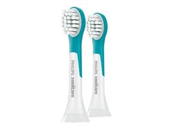 Philips Sonicare For Kids HX6032 - Extra tandborsthuvud - till tandborste - suprfräscht blå (paket om 2) - för Sonicare For Kids HX6311, HX6381