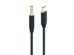 2GO lydkabel AUX/MP3 for USB Type-C - Stereo 100 cm svart