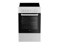 Beko FSS57000GW - Komfyr - frittstående - bredde: 50 cm - dybde: 60 cm - høyde: 85 cm - med selvrens - hvit