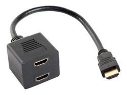 Lanberg - HDMI-splitter - HDMI hann til HDMI hunn - 25 cm
