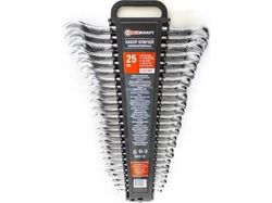 Forcekraft set med ring-/öppna nycklar 25 delar (6–32 mm) Cr-V