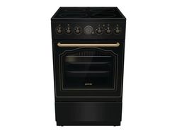 Gorenje Classico GECS5B70CLB - Komfyr - med dampfunksjon - frittstående - bredde: 50 cm - dybde: 59.4 cm - høyde: 85 cm - med selvrens - svart
