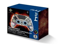 DELTACO GAMING GAM-169-T - Spelkontroll - trådlös - 2.4 GHz/Bluetooth - transparent - för PC, PlayStation, Nintendo Switch, Android, iOS