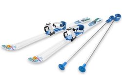 Ski til barn 70 cm med skistaver hvit/blå