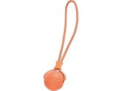 Barry King flytende leke til hund, snor med ball, oransje, 8x43 cm