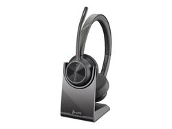 HP Poly Voyager 4320-M on-ear-hodesett Bluetooth USB-A BT700-dongel, svart