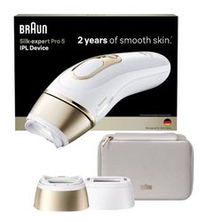 Braun Silk-expert Pro 5 PL5210 IPL-hårfjerner, 3 effektnivåer, gull/hvit
