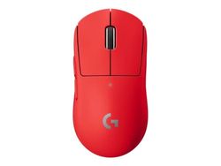 Logitech G PRO X SUPERLIGHT - Mus - optisk - 5 knapper - trådløs - 2.4 GHz - USB Logitech LIGHTSPEED-mottaker - rød