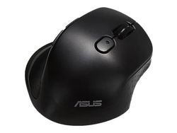 ASUS MW203 - Mus - ergonomisk - optisk - 5 knappar - trådlös - 2.4 GHz, Bluetooth - trådlös USB-mottagare - svart