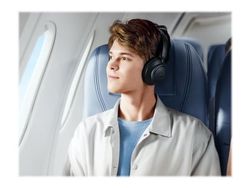 Soundcore Space Q45 - Hörlurar med mikrofon - fullstorlek - Bluetooth - trådlös - aktiv brusradering - 3,5 mm kontakt - svart
