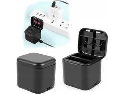 Puluz kameralader USB-lader for 2x oppladbart batteri for Insta360 Insta 360 Ace Pro / Ace / Pu968b