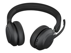 Jabra Evolve2 65 UC Stereo - Headset - på øret - Bluetooth - trådløs - USB-C - støyisolerende - svart
