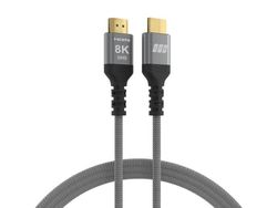 EFB Elektronik HDMI-21-00001, 0,5 m, HDMI Type A (Standard), HDMI Type A (Standard), 3D, 48 Gbit/sek, Svart, Grå